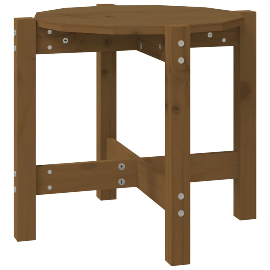 Salontafel Ø 52,5X45 Cm Massief Grenenhout Ø 52.5 x 45 cm Honingbruin