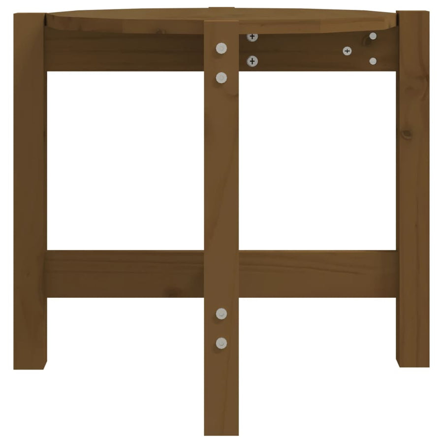 Salontafel Ø 52,5X45 Cm Massief Grenenhout Ø 52.5 x 45 cm Honingbruin