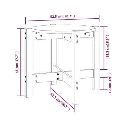 Salontafel Ø 52,5X45 Cm Massief Grenenhout Ø 52.5 x 45 cm Honingbruin