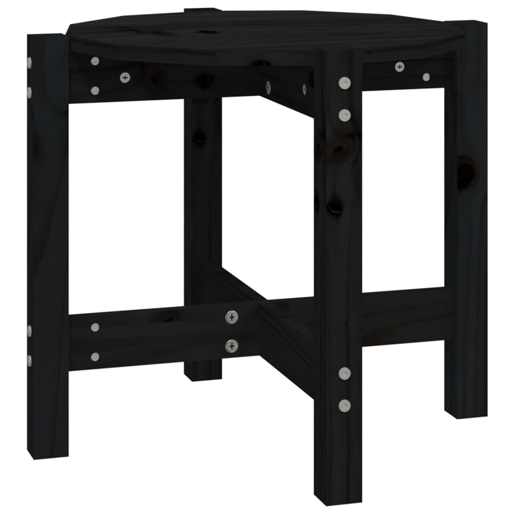 Salontafel Ø 52,5X45 Cm Massief Grenenhout Ø 52.5 x 45 cm Zwart