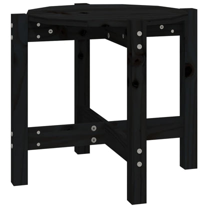 Salontafel Ø 52,5X45 Cm Massief Grenenhout Ø 52.5 x 45 cm Zwart