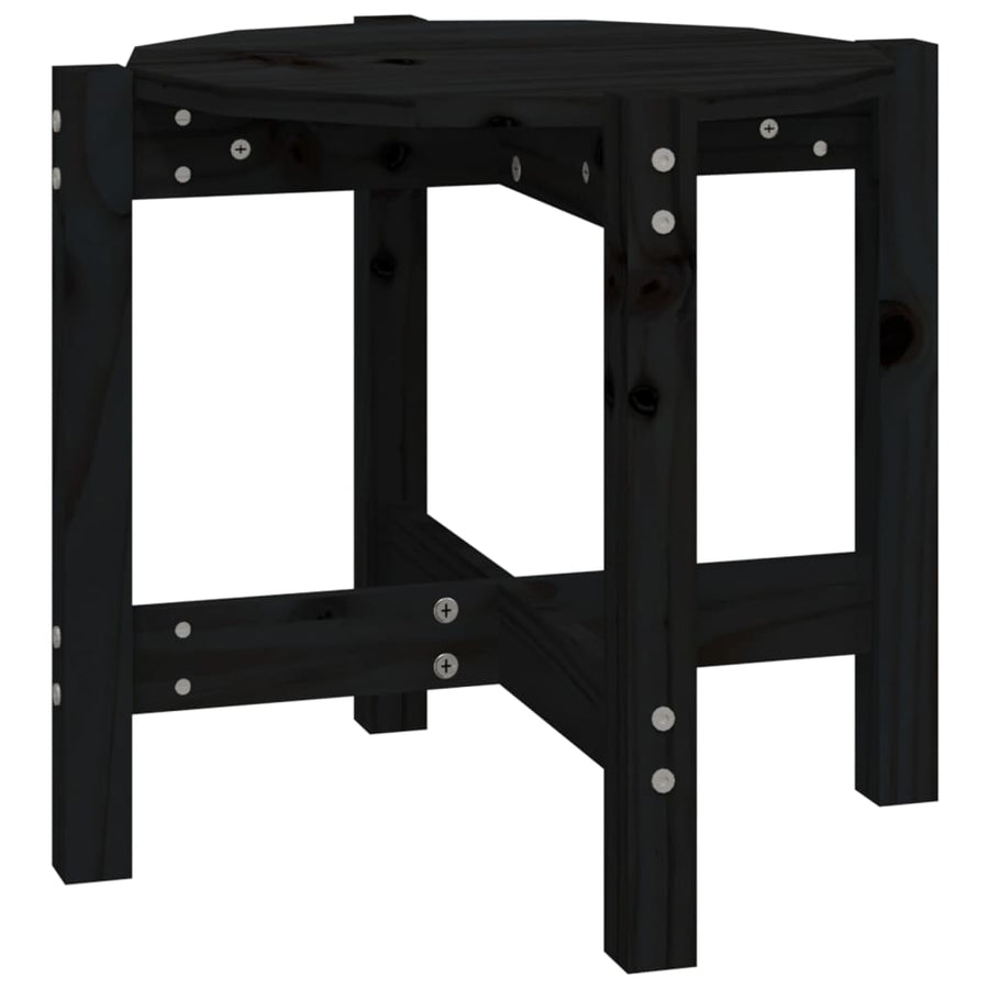 Salontafel Ø 52,5X45 Cm Massief Grenenhout Ø 52.5 x 45 cm Zwart