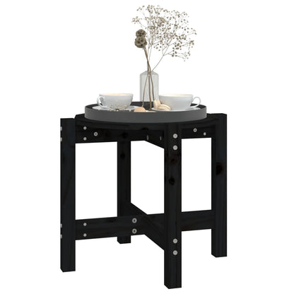 Salontafel Ø 52,5X45 Cm Massief Grenenhout Ø 52.5 x 45 cm Zwart