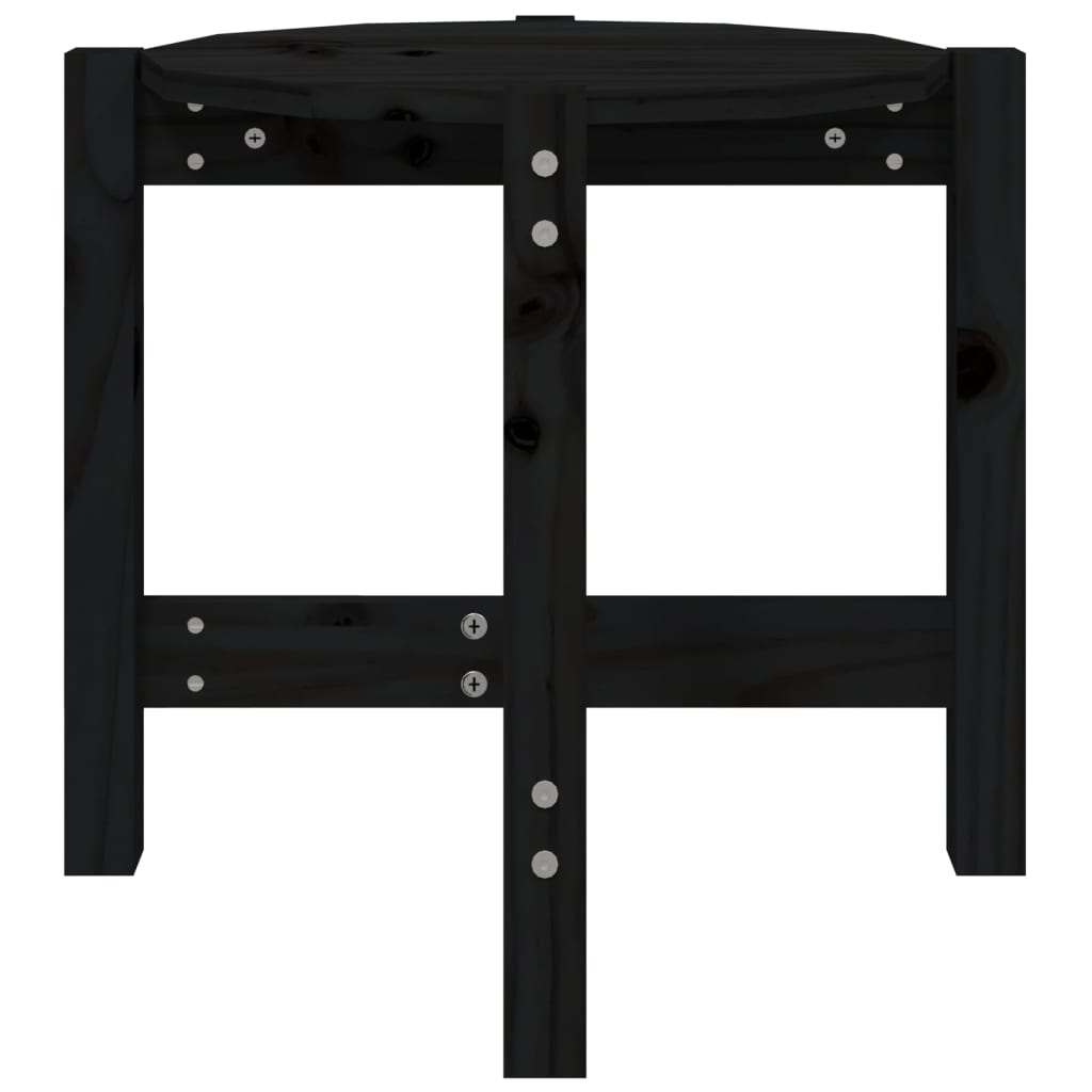 Salontafel Ø 52,5X45 Cm Massief Grenenhout Ø 52.5 x 45 cm Zwart