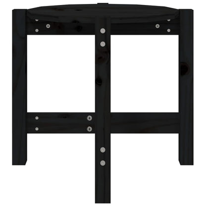 Salontafel Ø 52,5X45 Cm Massief Grenenhout Ø 52.5 x 45 cm Zwart