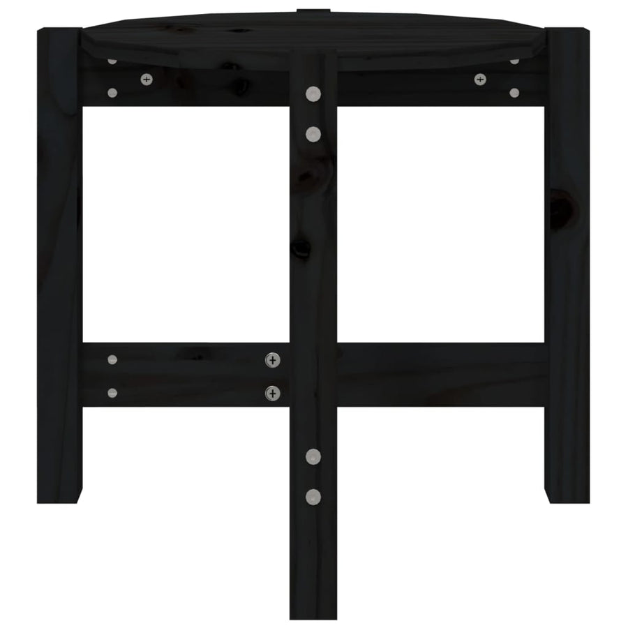 Salontafel Ø 52,5X45 Cm Massief Grenenhout Ø 52.5 x 45 cm Zwart