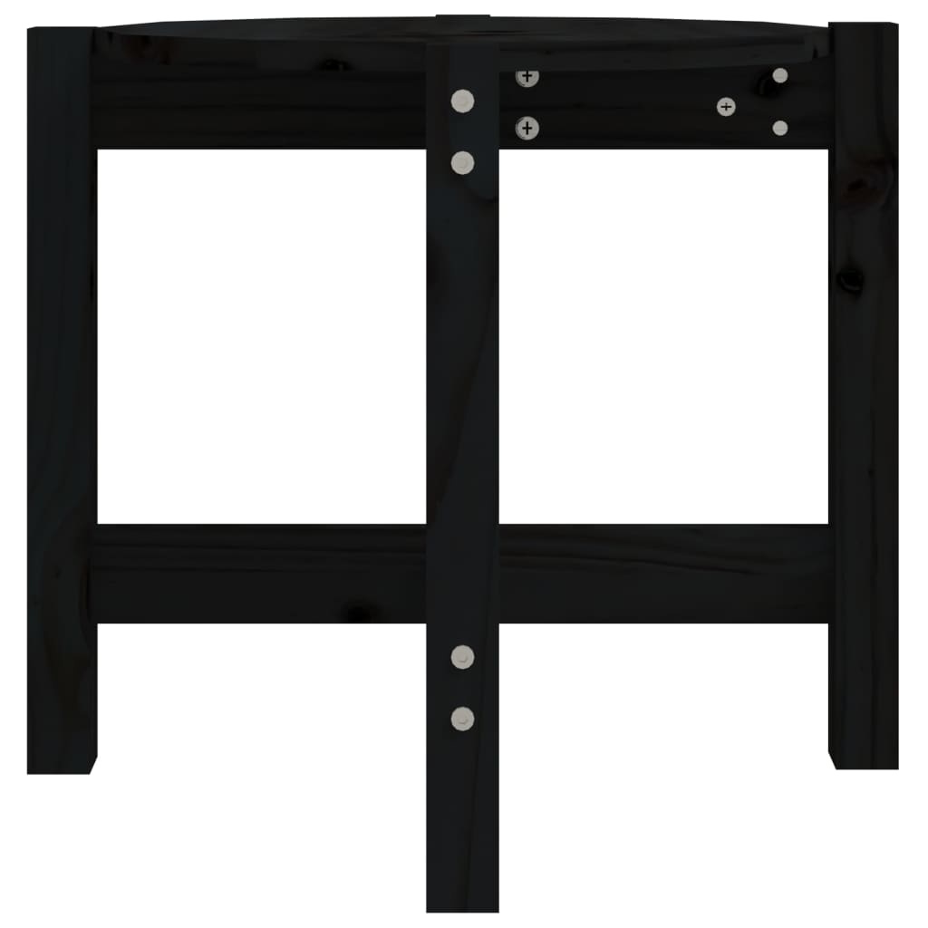Salontafel Ø 52,5X45 Cm Massief Grenenhout Ø 52.5 x 45 cm Zwart
