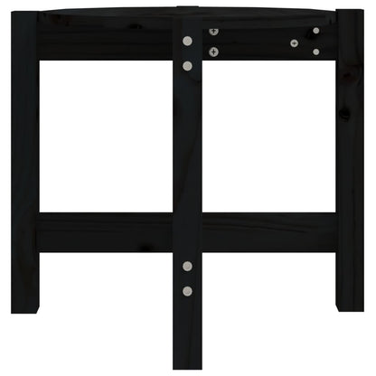 Salontafel Ø 52,5X45 Cm Massief Grenenhout Ø 52.5 x 45 cm Zwart