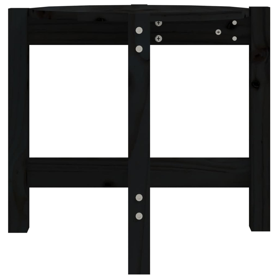 Salontafel Ø 52,5X45 Cm Massief Grenenhout Ø 52.5 x 45 cm Zwart