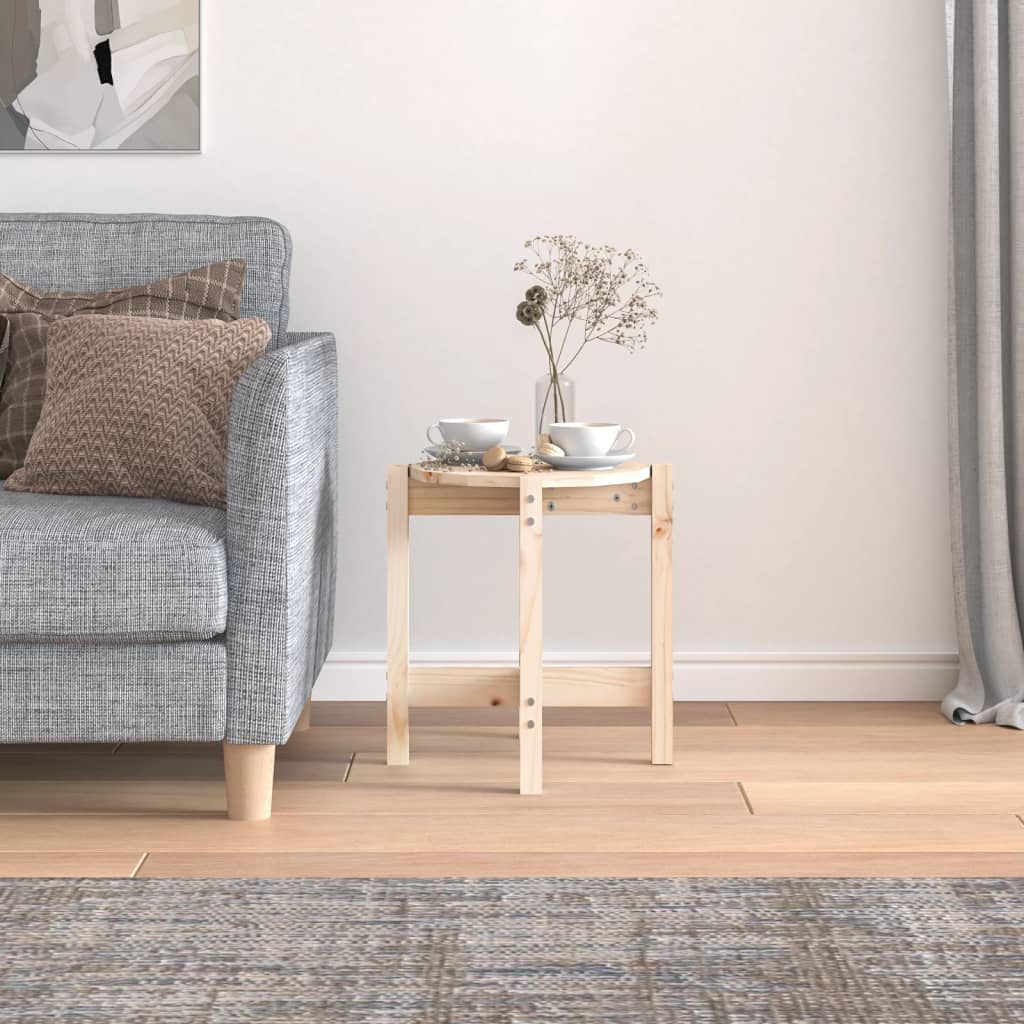 Salontafel Ø 42,5X45 Cm Massief Grenenhout Ø 42.5 x 45 cm Naturel
