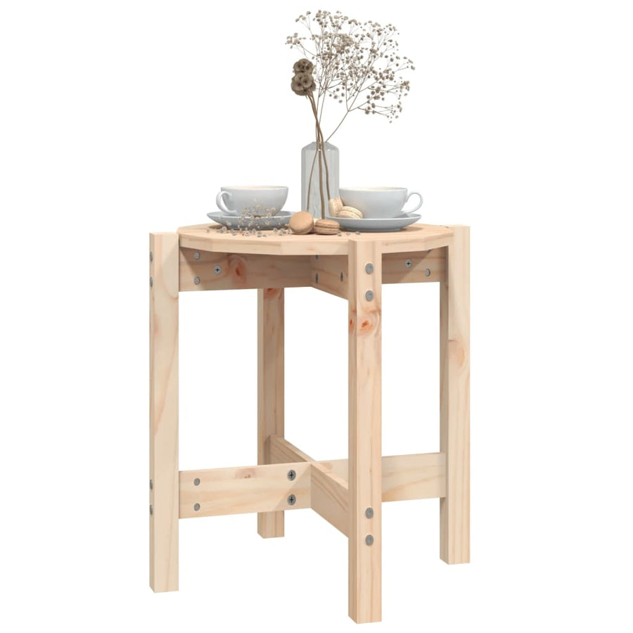 Salontafel Ø 42,5X45 Cm Massief Grenenhout Ø 42.5 x 45 cm Naturel