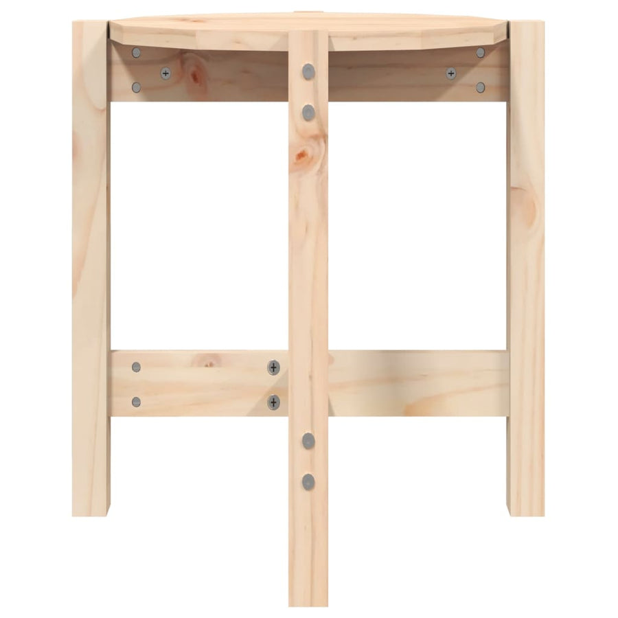 Salontafel Ø 42,5X45 Cm Massief Grenenhout Ø 42.5 x 45 cm Naturel