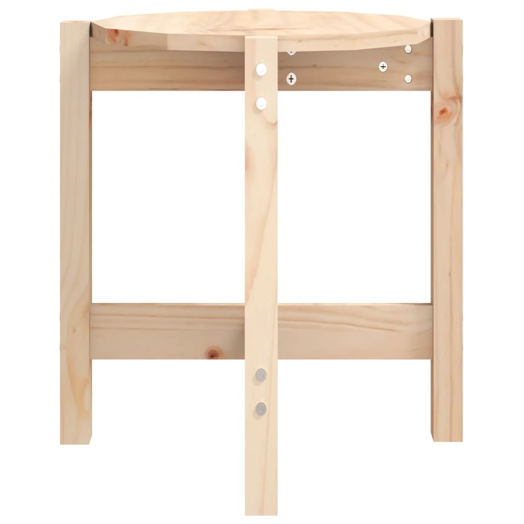 Salontafel Ø 42,5X45 Cm Massief Grenenhout Ø 42.5 x 45 cm Naturel