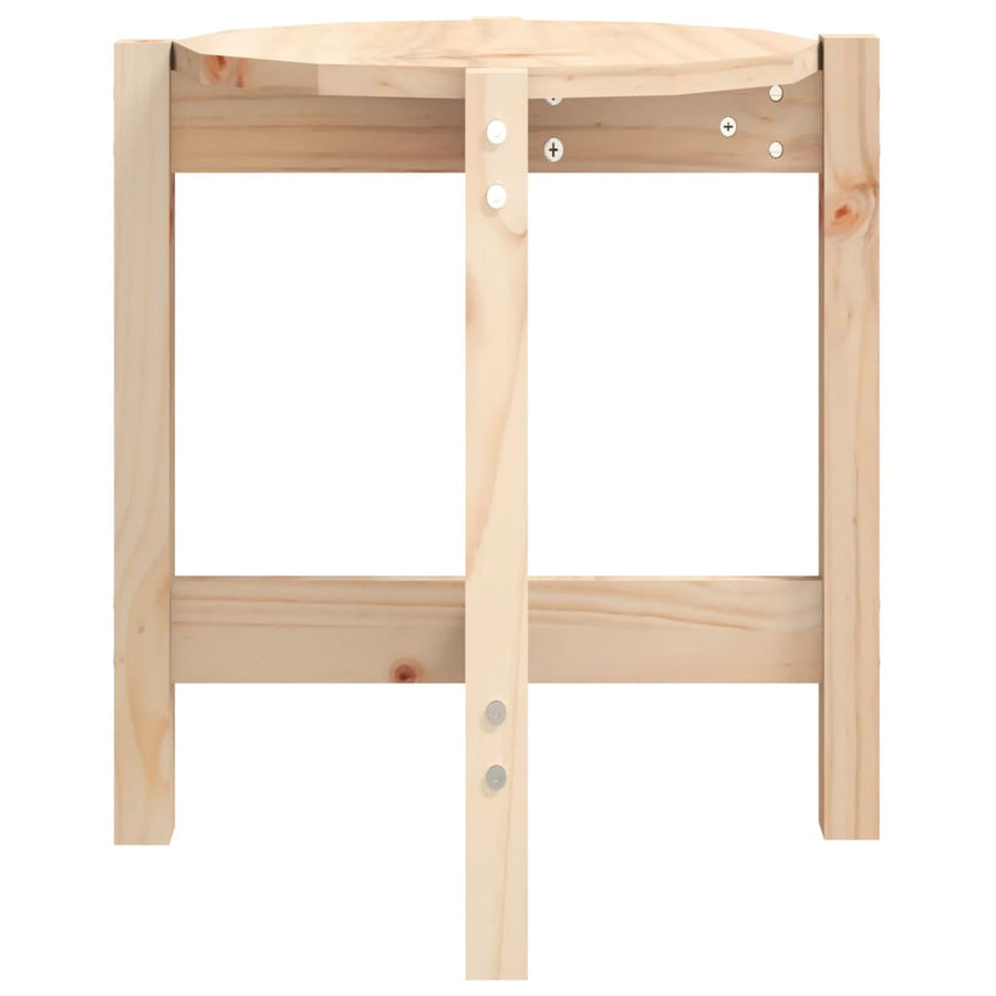 Salontafel Ø 42,5X45 Cm Massief Grenenhout Ø 42.5 x 45 cm Naturel