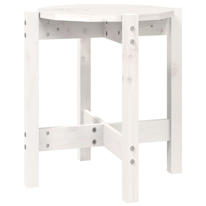 Salontafel Ø 42,5x45 cm massief grenenhout wit Ø 42.5 x 45 cm Wit