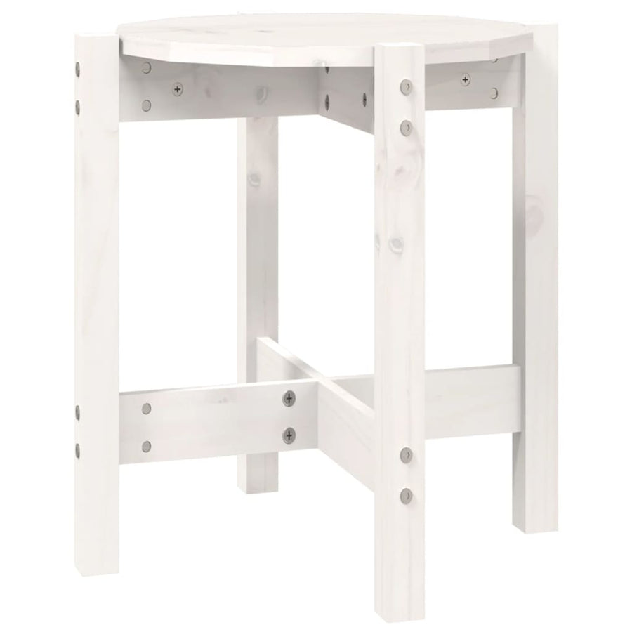 Salontafel Ø 42,5x45 cm massief grenenhout wit Ø 42.5 x 45 cm Wit