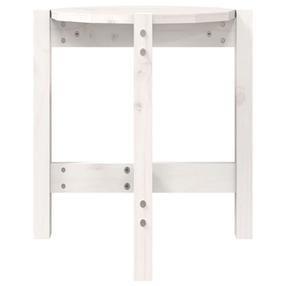 Salontafel Ø 42,5x45 cm massief grenenhout wit Ø 42.5 x 45 cm Wit