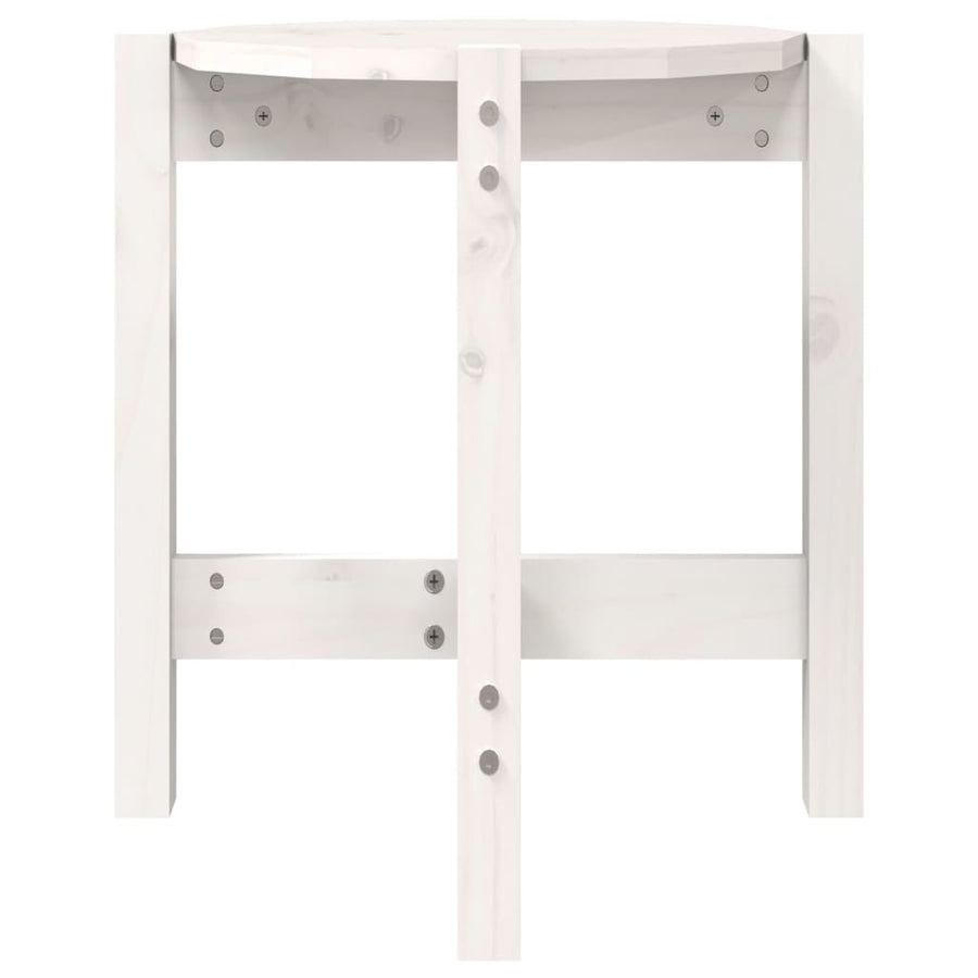 Salontafel Ø 42,5x45 cm massief grenenhout wit Ø 42.5 x 45 cm Wit