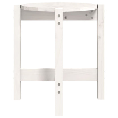 Salontafel Ø 42,5x45 cm massief grenenhout wit Ø 42.5 x 45 cm Wit