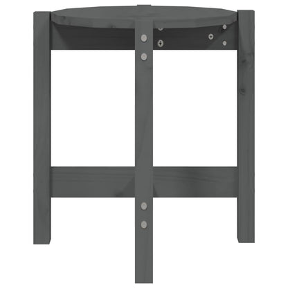 Salontafel Ø 42,5X45 Cm Massief Grenenhout Ø 42.5 x 45 cm Grijs