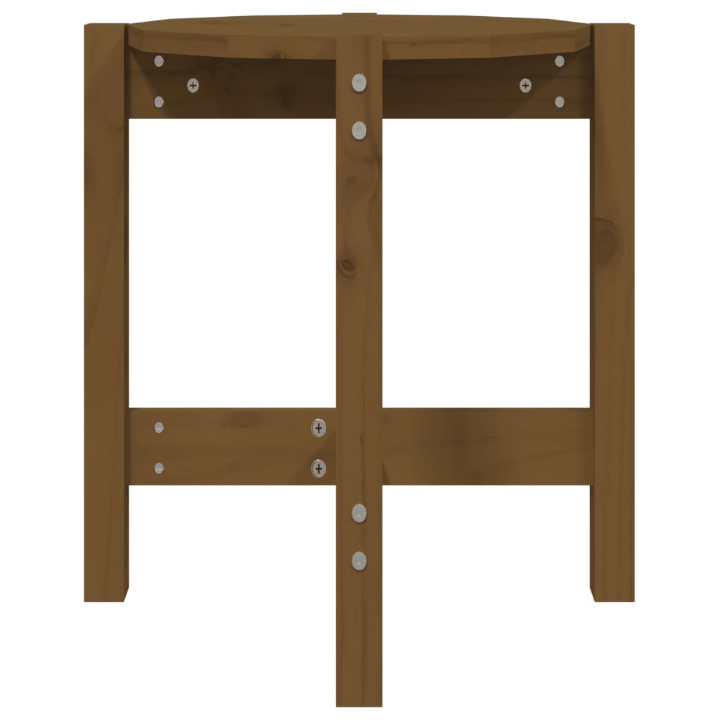 Salontafel Ø 42,5X45 Cm Massief Grenenhout Ø 42.5 x 45 cm Honingbruin