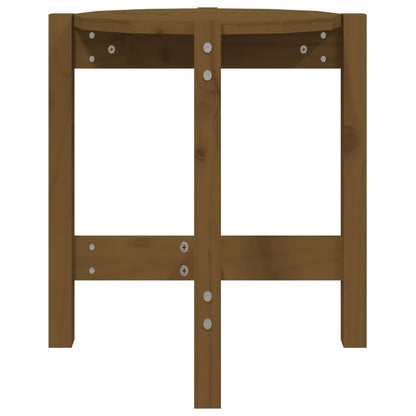 Salontafel Ø 42,5X45 Cm Massief Grenenhout Ø 42.5 x 45 cm Honingbruin