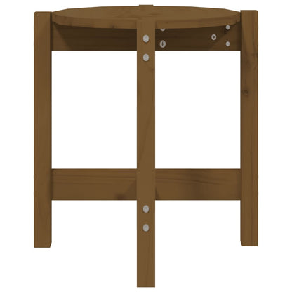 Salontafel Ø 42,5X45 Cm Massief Grenenhout Ø 42.5 x 45 cm Honingbruin