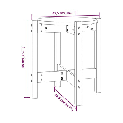 Salontafel Ø 42,5X45 Cm Massief Grenenhout Ø 42.5 x 45 cm Honingbruin