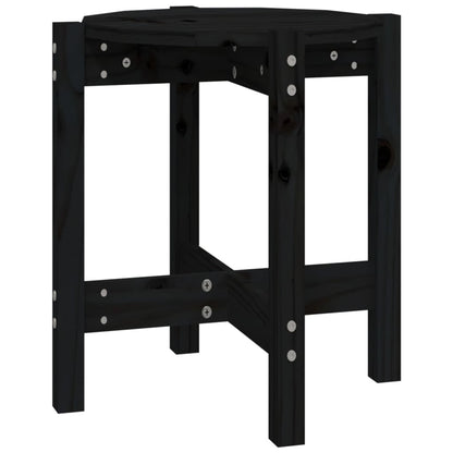 Salontafel Ø 42,5X45 Cm Massief Grenenhout Ø 42.5 x 45 cm Zwart