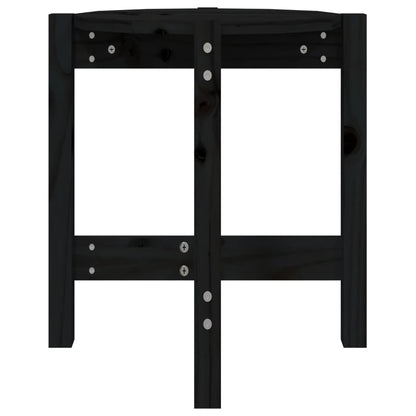 Salontafel Ø 42,5X45 Cm Massief Grenenhout Ø 42.5 x 45 cm Zwart