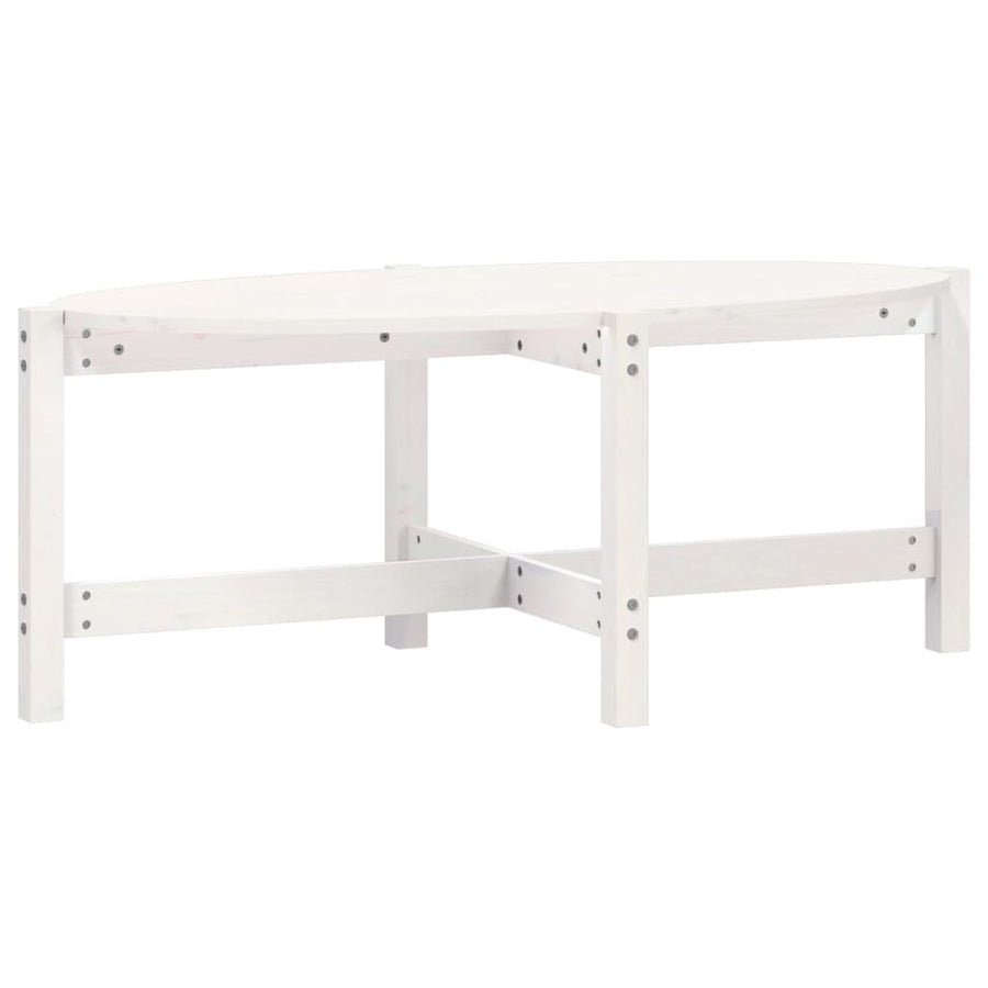 Salontafel Massief Grenenhout 118 x 63 x 45 cm Wit