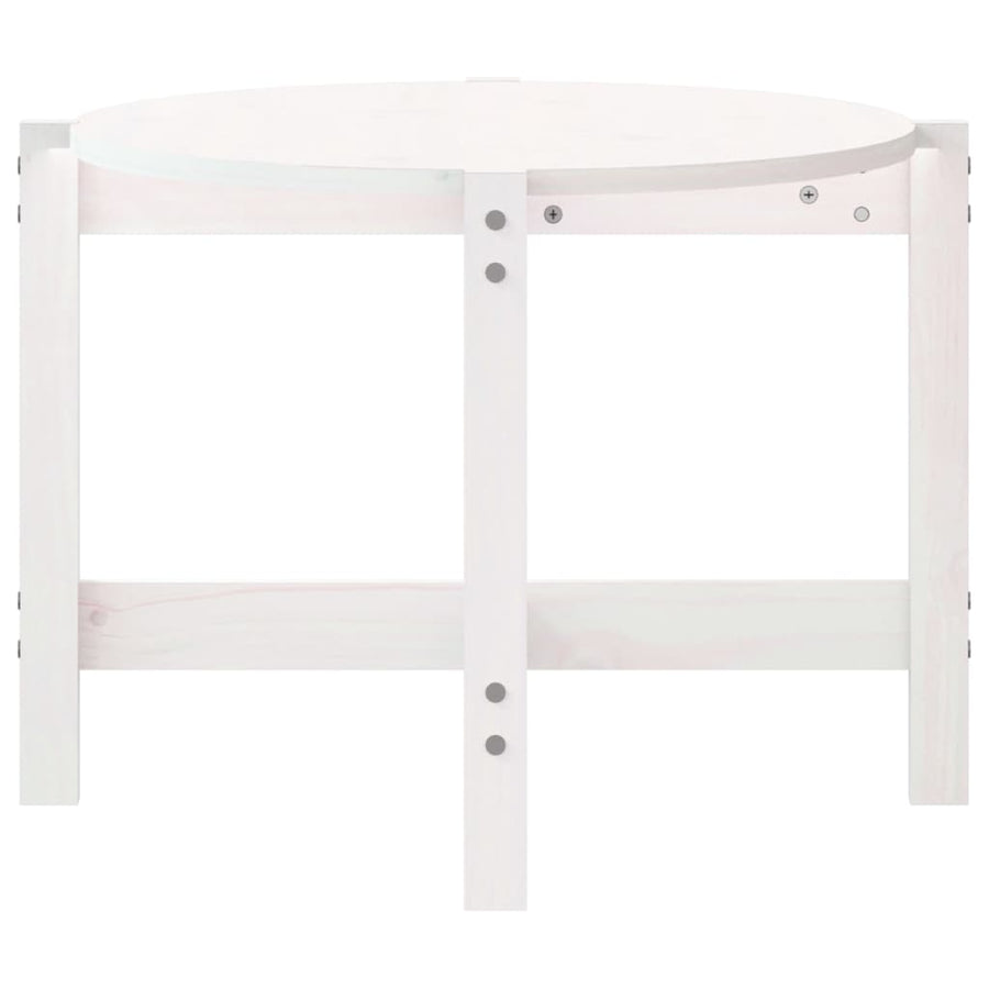 Salontafel Massief Grenenhout 118 x 63 x 45 cm Wit