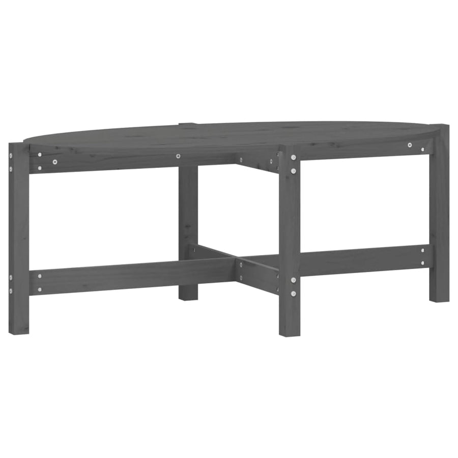 Salontafel Massief Grenenhout 118 x 63 x 45 cm Grijs