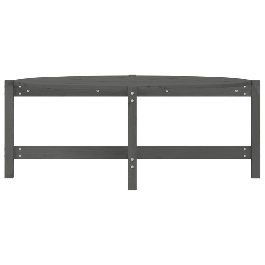 Salontafel Massief Grenenhout 118 x 63 x 45 cm Grijs