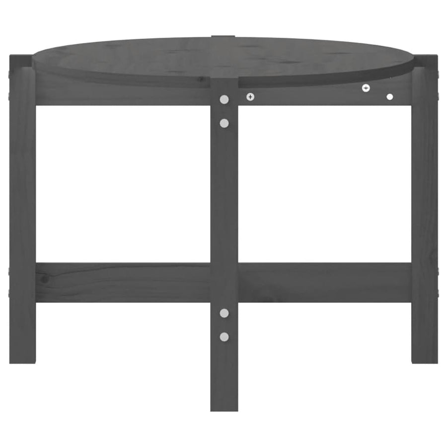 Salontafel Massief Grenenhout 118 x 63 x 45 cm Grijs