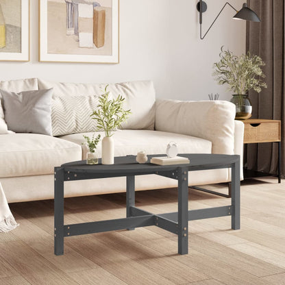Salontafel Massief Grenenhout 118 x 63 x 45 cm Grijs