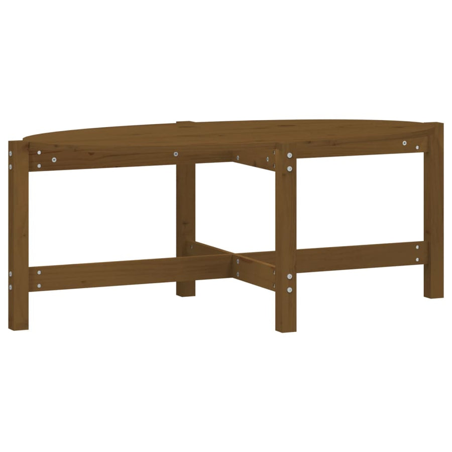 Salontafel 118X63X45 Cm Massief Grenenhout Honingbruin