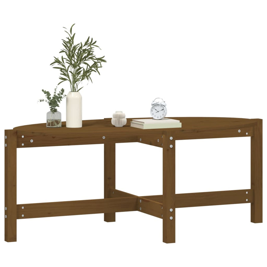 Salontafel 118X63X45 Cm Massief Grenenhout Honingbruin