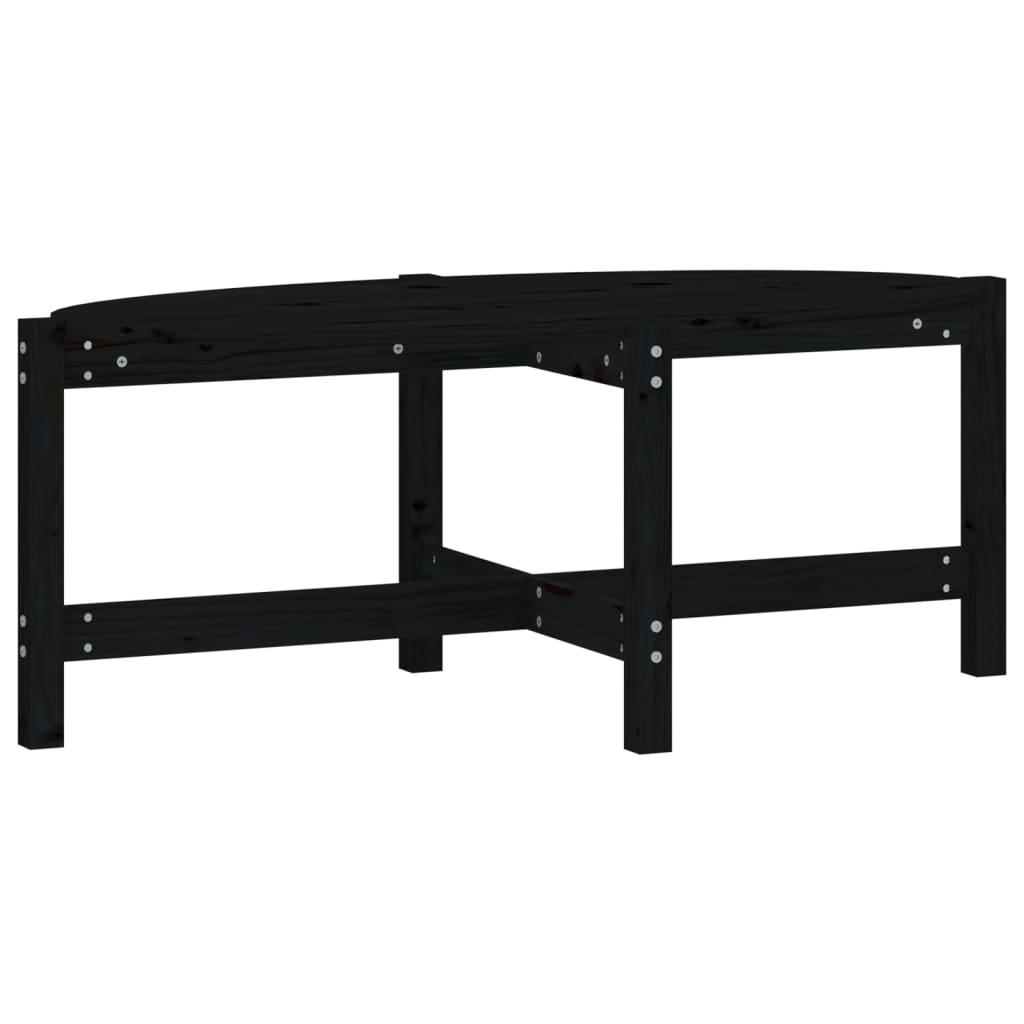 Salontafel 118X63X45 Cm Massief Grenenhout Zwart