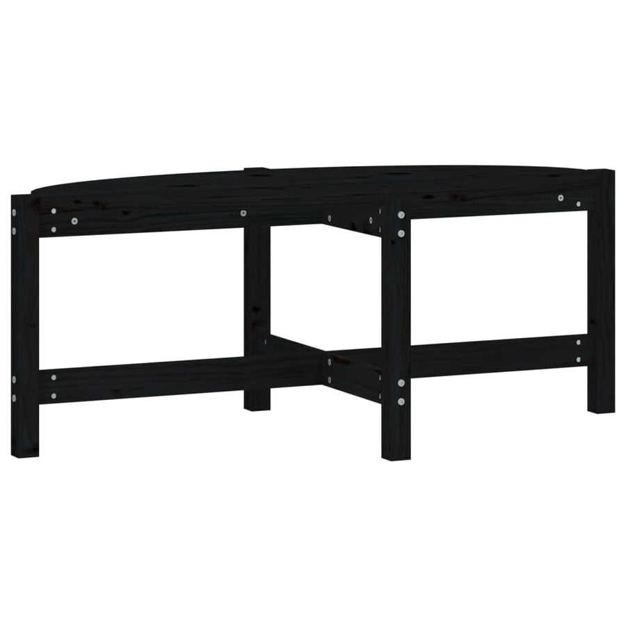 Salontafel 118X63X45 Cm Massief Grenenhout Zwart