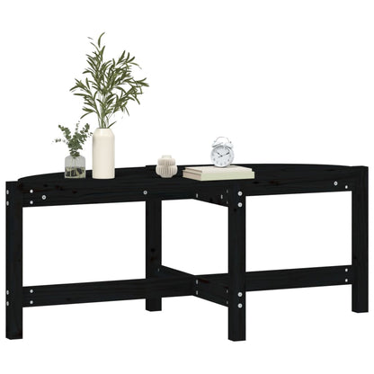 Salontafel 118X63X45 Cm Massief Grenenhout Zwart