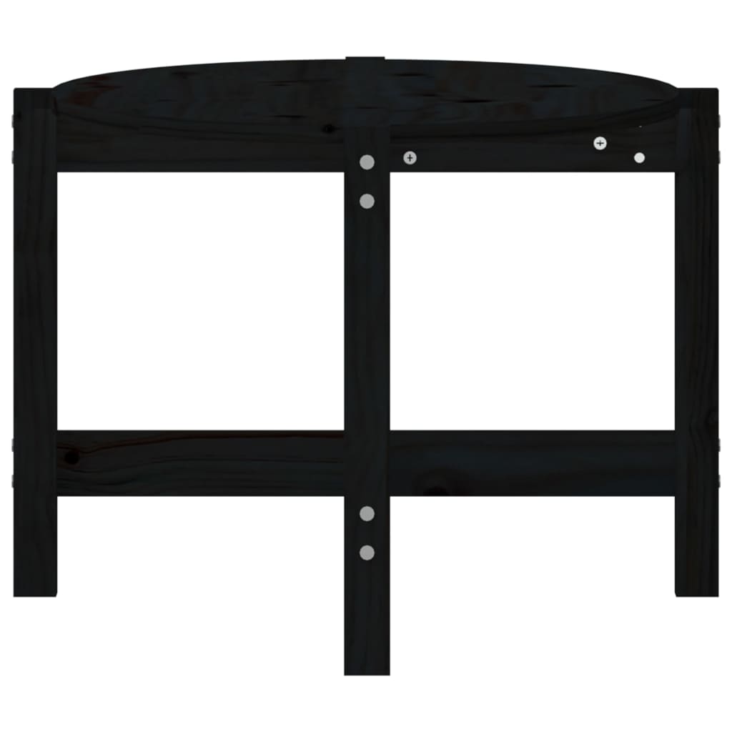 Salontafel 118X63X45 Cm Massief Grenenhout Zwart