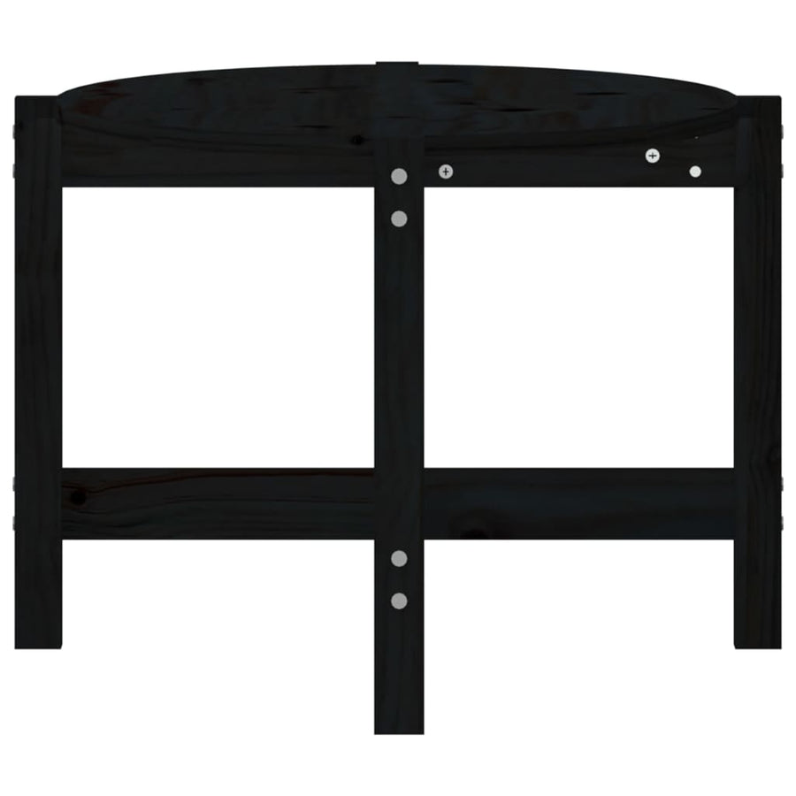 Salontafel 118X63X45 Cm Massief Grenenhout Zwart