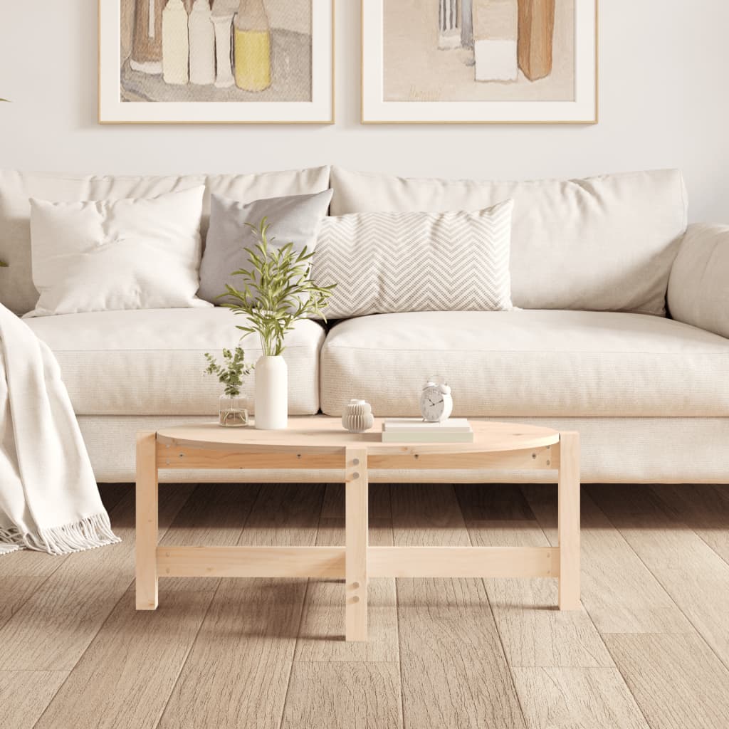 Salontafel 87X48X35 Cm Massief Grenenhout