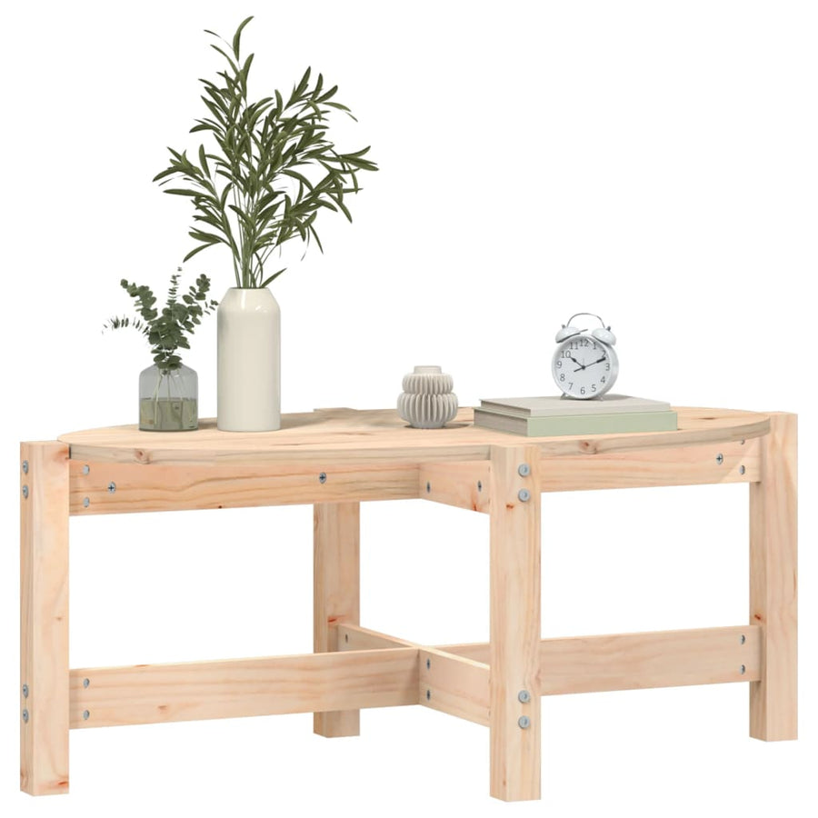 Salontafel 87X48X35 Cm Massief Grenenhout