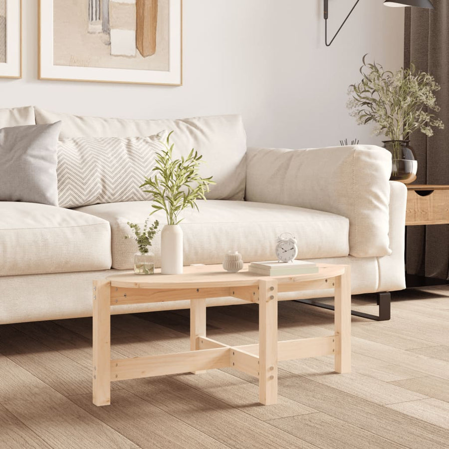 Salontafel 87X48X35 Cm Massief Grenenhout