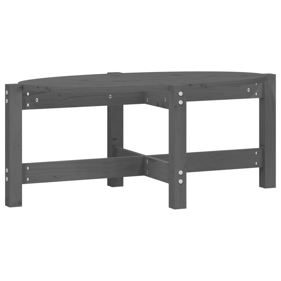 Salontafel Massief Grenenhout 87 x 48 x 35 cm Grijs