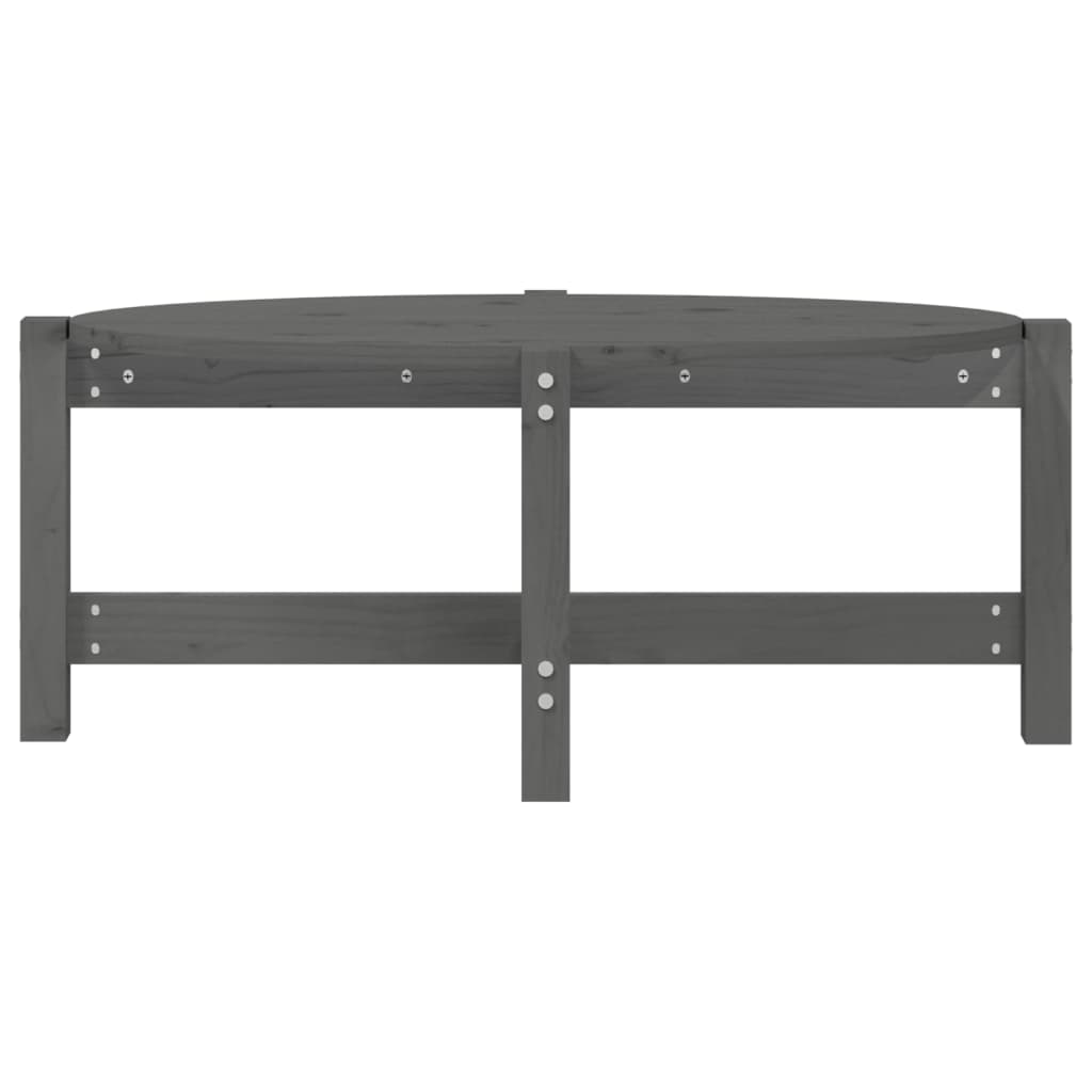 Salontafel Massief Grenenhout 87 x 48 x 35 cm Grijs