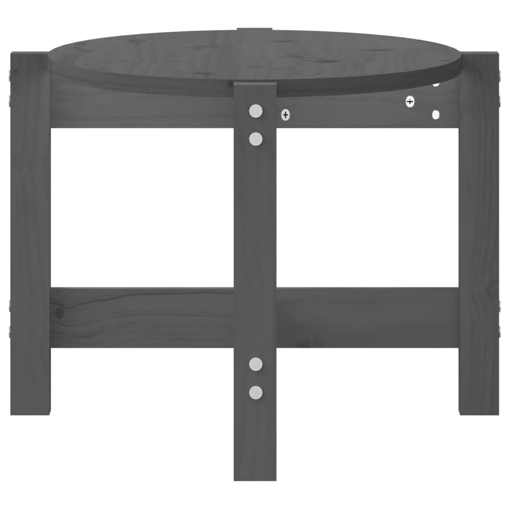 Salontafel Massief Grenenhout 87 x 48 x 35 cm Grijs