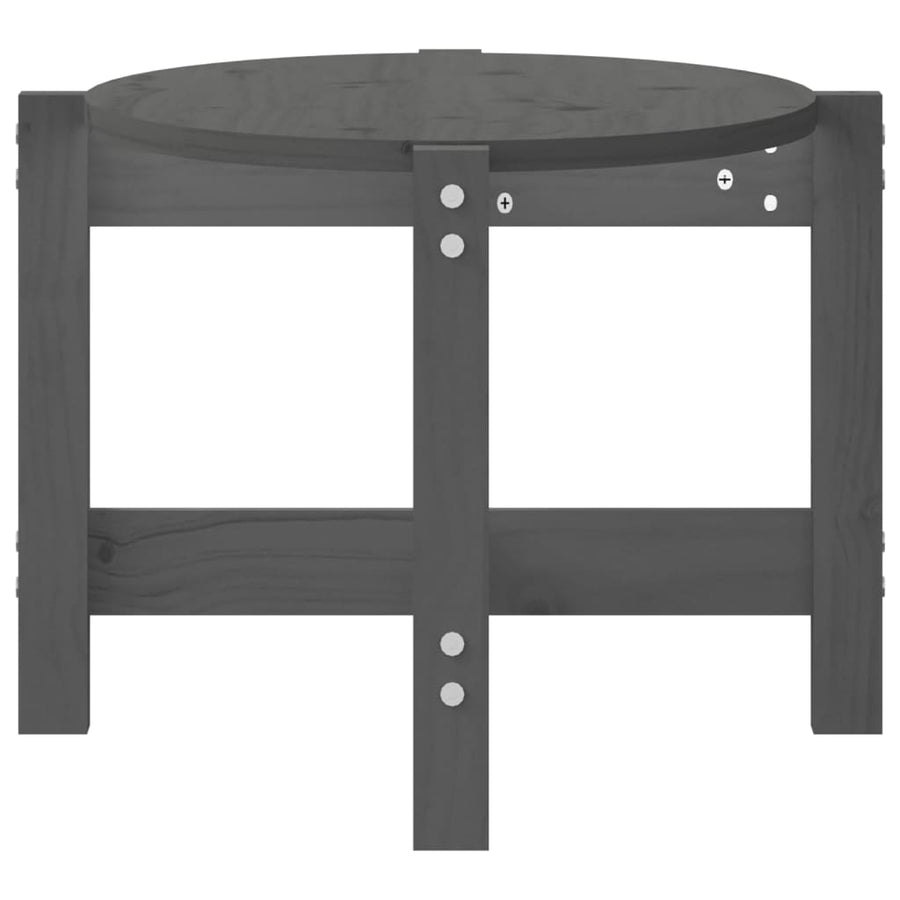 Salontafel Massief Grenenhout 87 x 48 x 35 cm Grijs